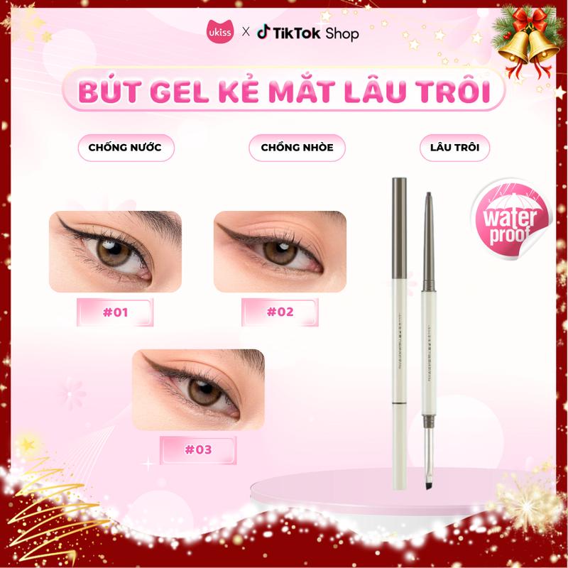 Ukiss Bút Chì Kẻ Mắt Dạng Gel Lâu Trôi Không Thấm Nước Chống Nhòe Dễ Kiểm Soát 60mg