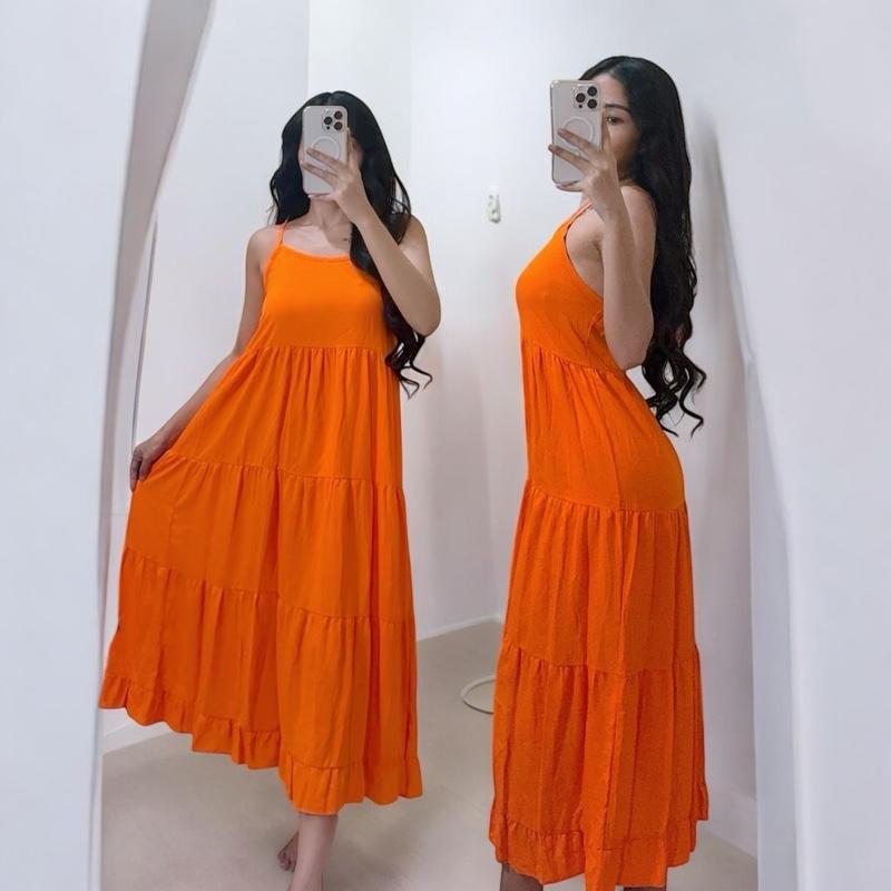 Product Introduction of DSL Maxine Summer Casual Plus Size Plain Small to XL Maxi Dress Long Dress 12