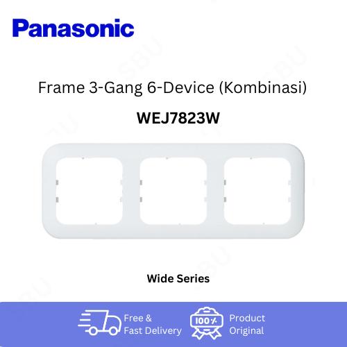 Gambar Panasonic WEJ7823W Frame/Bingkai 3 Gang 6 Device Kombinasi dari Panasonic Official Shop Kota Administrasi Jakarta Pusat Tokopedia