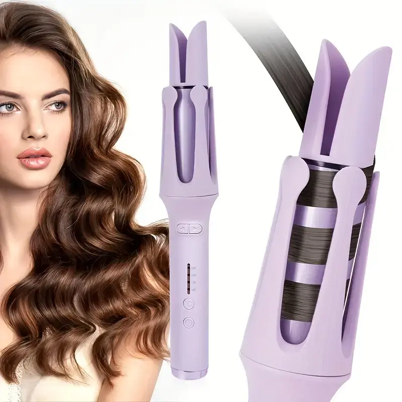 Professional 32mm Ceramic Curling Iron - Automatic Rotating Wave Styling Tool, 3 Adjustable Speeds, Fast Heating, Constant Temperature Control, Auto Shut-off, and Anti-Scald - Large Wave Curling Iron.