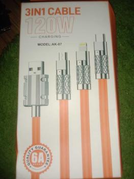Product Review of Kabel data PS-07 3 IN 1 Fast Charging PD 120W cable charger TYPE C LIGHTNING MICRO multifungsi from j**7 1