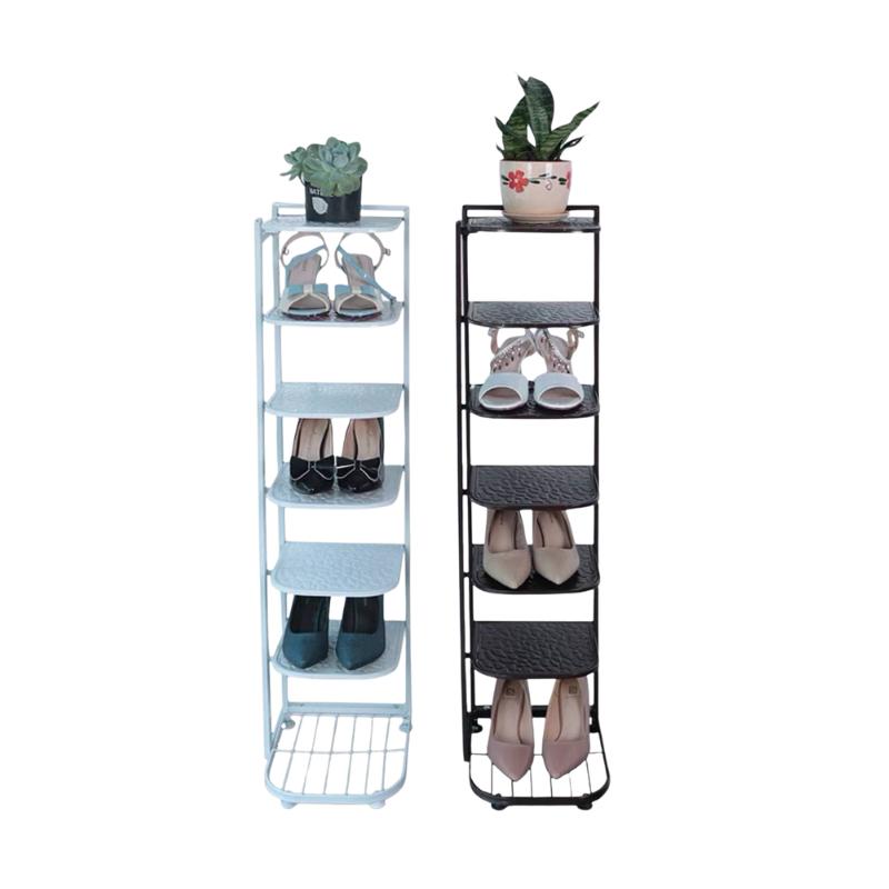 Narrow Slim Shoe Rack, Metal Material, Space Saving Design, Easy ...