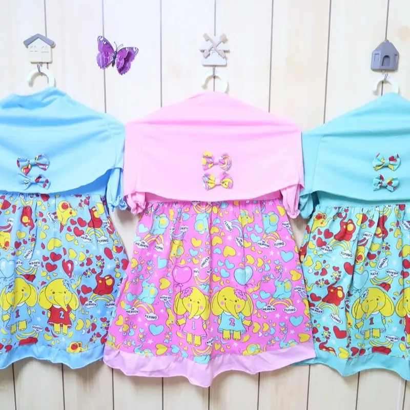 PusatKekinian / Gamis Set Kerudung 0-3 Tahun COD / Gamis Anak Perempuan / Gamis Set / Fashion Anak 6