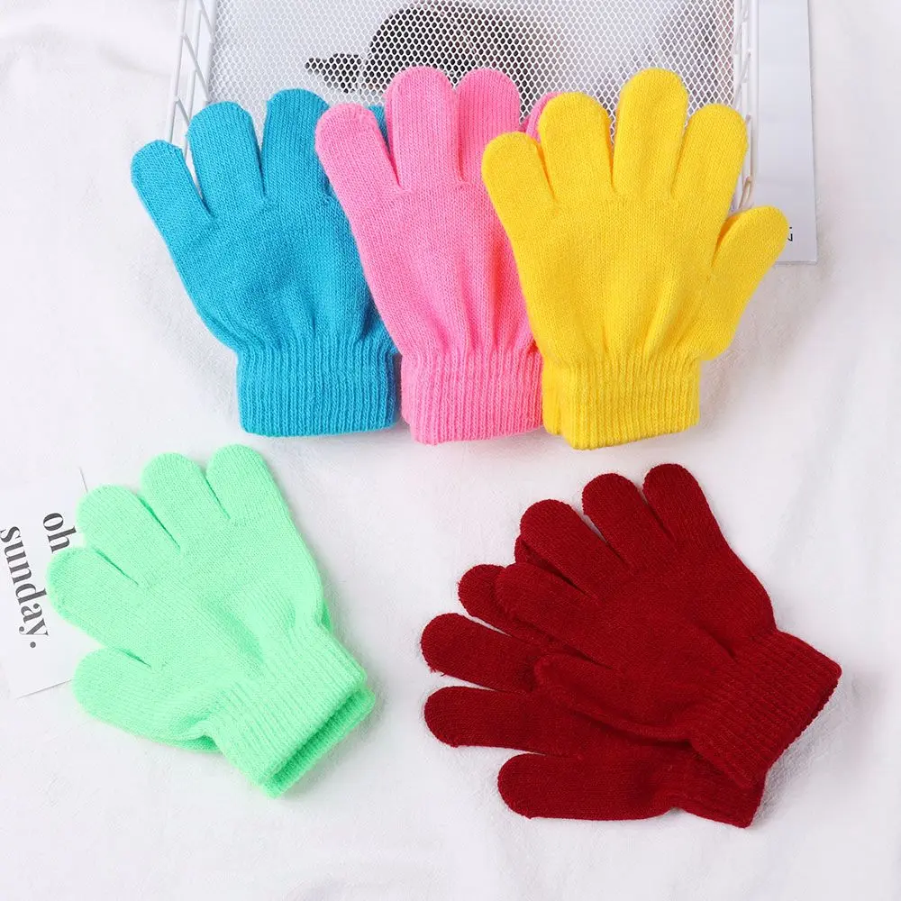 Winter Kids Warm Children Glove Knitted Stretch