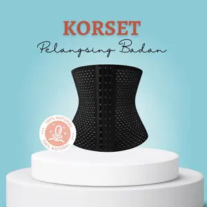 Korset Cowok Premium 13 Kait Pelangsing Perut Buncit Pria | Slimfit Corset Man Waist Belt