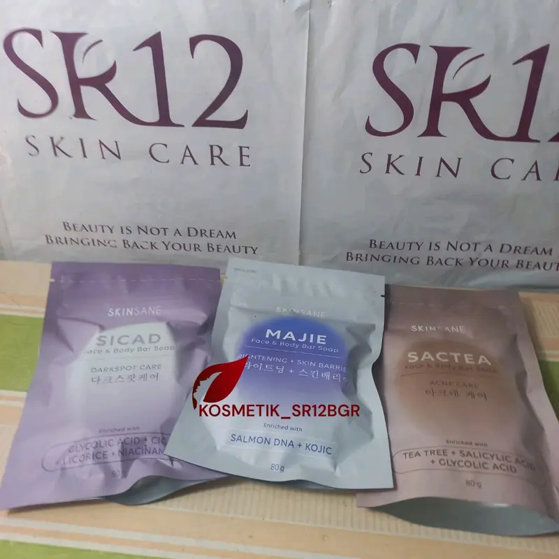 SABUN BATANG SKINSANE SR12 ORIGINAL BPOM Bisa Untuk Wajah dan Badan Mencegah Jerawat dan Mencerahkan Kulit Soap 1