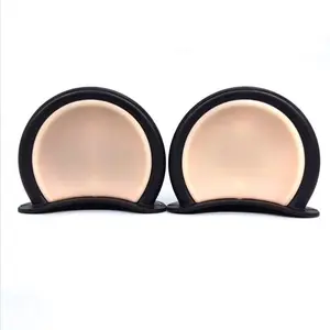 Hitam + Merah Muda - Telinga Beruang