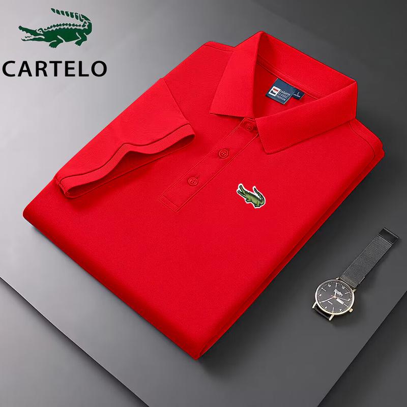 Áo Polo Golf Mùa Hè, Dành Cho Nam Giới, Chất Lượng Cao, Thêu CARTELO, Polo Công Sở Thường Ngày Thoải Mái Và Thoáng Khí, Áo ngắn Tay Áo, Hàng Mới Về Năm 2025 2