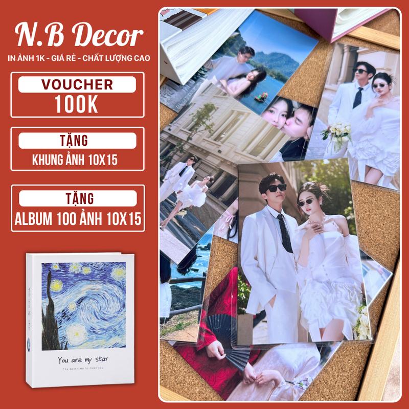   CB 100 ẢNH 10X15 - TẶNG ALBUM  Ảnh In Theo Yêu Cầu 10x15 - Full Viền Có Ép Bóng Nhựa Plastic Giúp Ảnh Sáng Bóng Chống Nước Phai Ảnh Kỷ Niệm Gia Đình Đẹp 