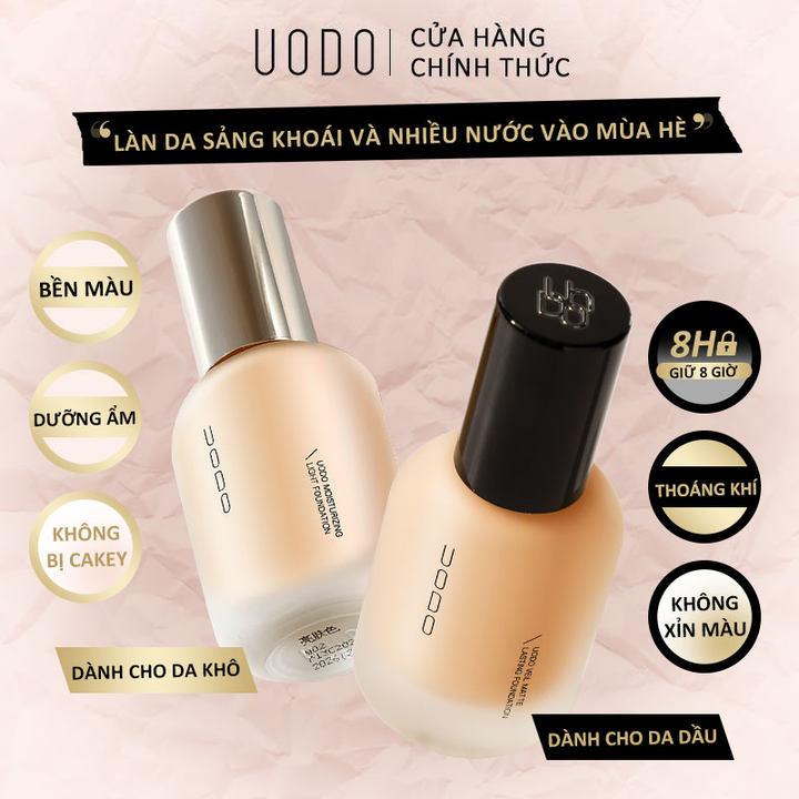 【livestream Kem Nền, UODO, 30ml, Kiểm Soát Dầu, Lâu Trôi, Không Thấm Nước, Kem Che Khuyết Điểm, Tặng Kèm 3 Gói Dùng Thử Kem Nền & 1 Bông Phấn, Mỹ Phẩm. Cosmetic