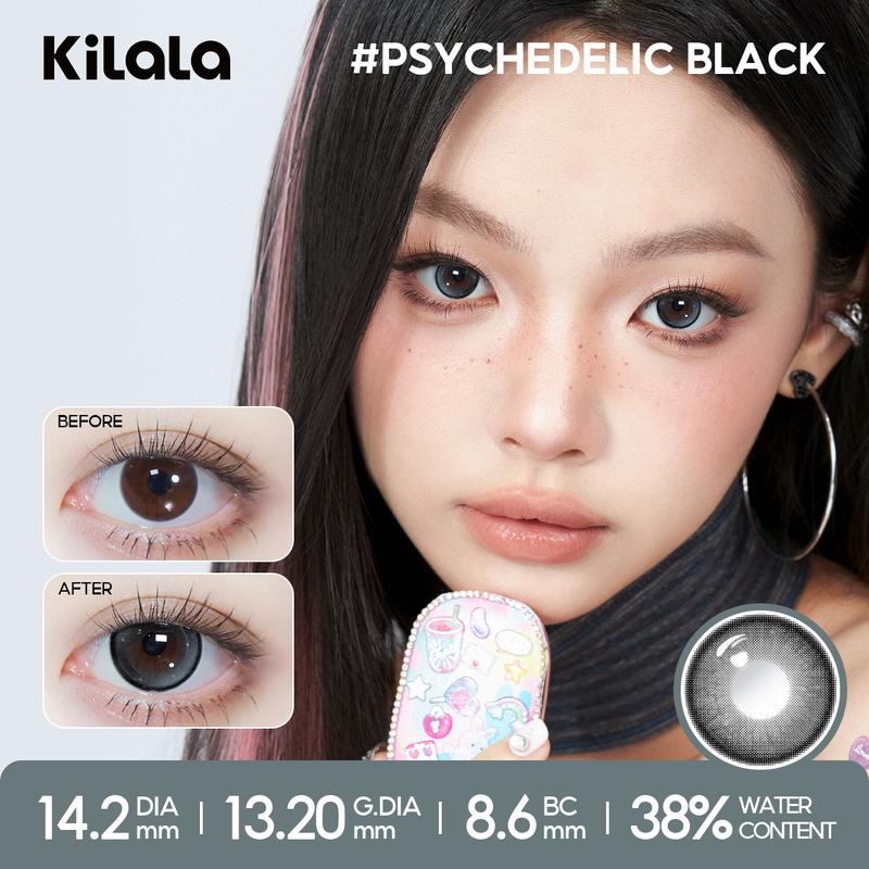 1 cặp kính áp tròng 6 tháng DIA 14.0-14.5mm độ cận 0-7 lens mềm mại màu sắc xinh đẹp nổi bật chất phong cách cosplay lens không thể thiếu vào lễ hội Halloween 3