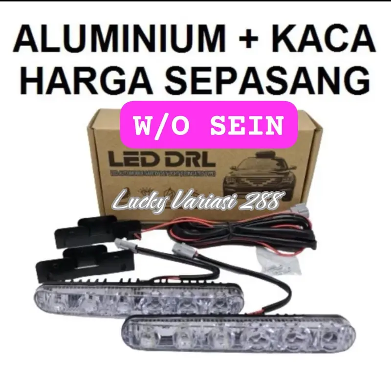 LAMPU DRL BUMPER DEPAN DRL 6 LED FORTUNER VARIASI TAMBAHAN UNIVERSAL SEIN RUNNING 6