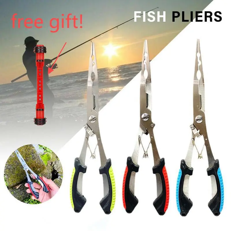 Playar Memancing, Pelbagai fungsi, untuk Tali Jalinan dan Penanggal Cangkuk, Alat Memancing, Memotong Ikan, dengan Penyepit, Tersedia dalam 3 Warna