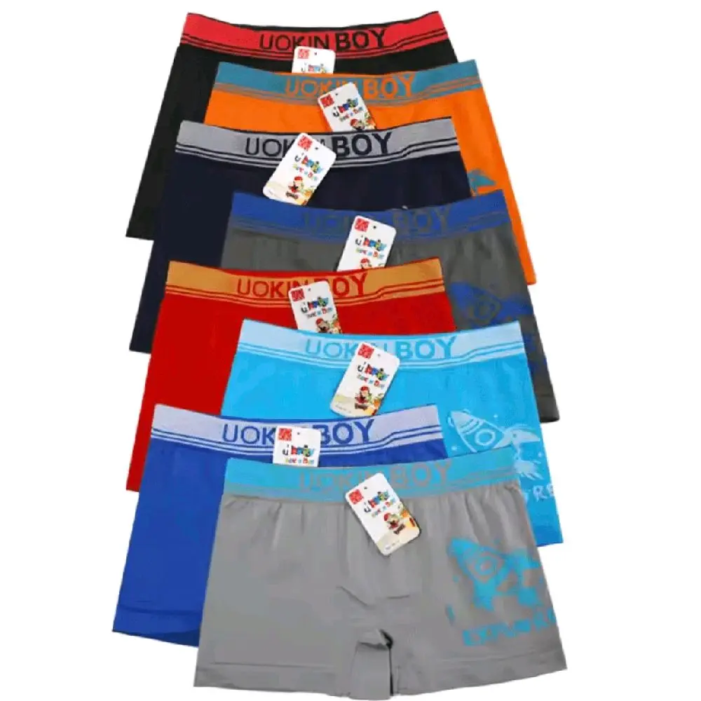 UOKIN BOY 12 Piezas Boxers Calzoncillos Elásticos Para Niños, Se envía en las Tallas 10-11 y 12-13, Colores y Estampados Surtidos