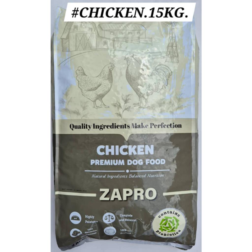 Zapro Dog Food 15kg Chicken Premium Makanan Anjing Ayam