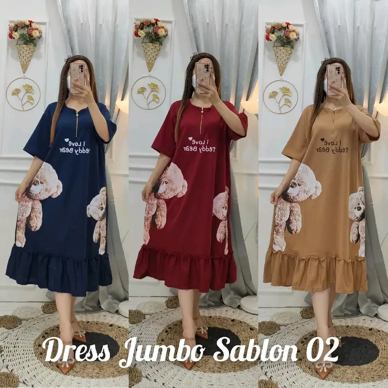 Dress Voxy Jumbo Sablon Busui 0