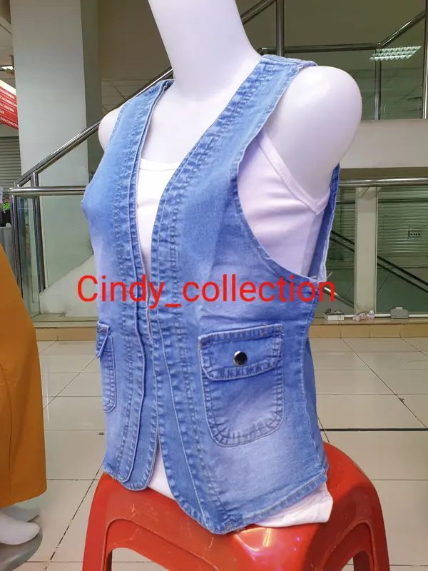 ROMPI JEANS WANITA KANTONG DUA ROMPI LEPIS ROMPI WANITA JUMBO ROMPI CEWEK VEST JEANS 6
