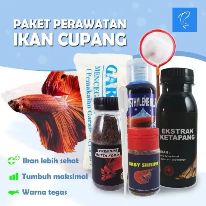 Paket Perawatan Ikan hias cupang lengkap