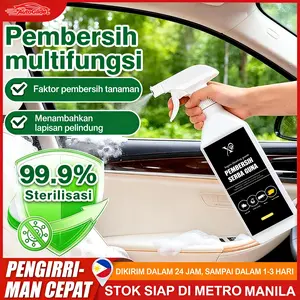 AutoGlide Pembersih Interior Mobil Multi-Tujuan dengan Bahan Botani Alami - Sterilisasi 99,9%, Aroma Segar, Nozel Dual-Fungsi untuk Semua Jenis Interior Mobil