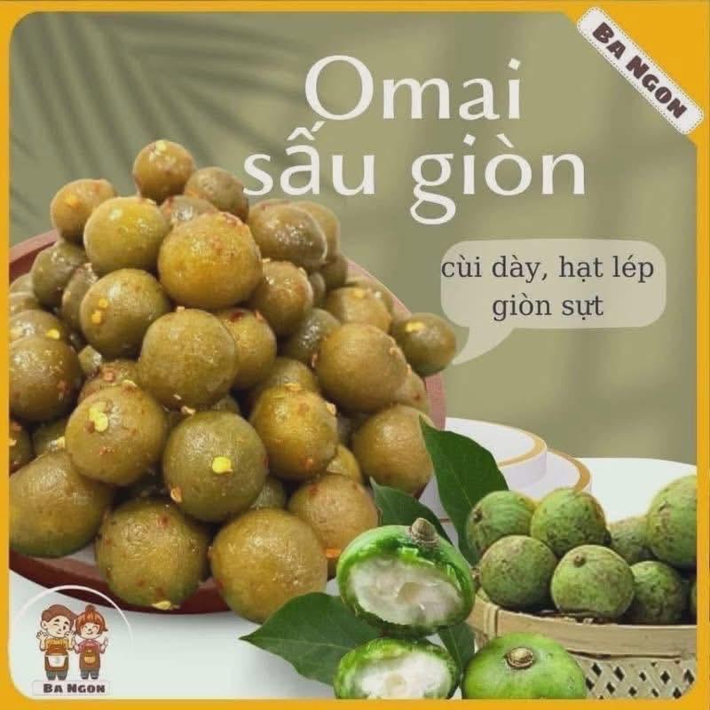 Ô mai sấu giòn chua ngọt 500gr/hộp kèm muối ô mai xí muội.