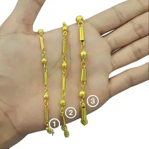 Gelang Lapis Kristal Atha Model Bola Merica Kombinasi Bambu Perhiasan Bracelets gelang  bambu