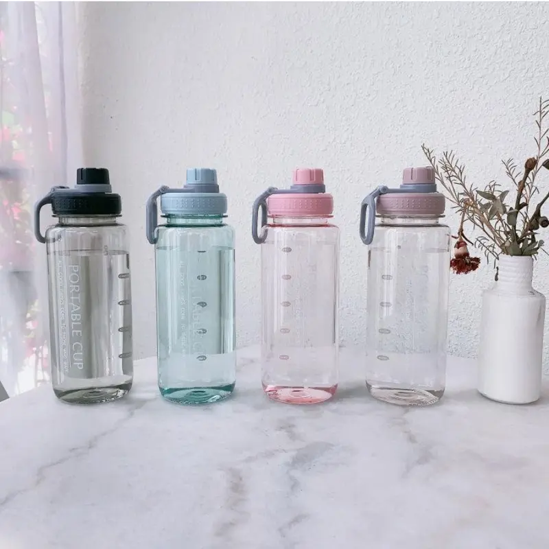 BOTOL MINUM 1000ML Bottles Water Portable Cup Viral - BZ 223 Hitam Kitchenware Warna Biru Pink dan Lainnya 1