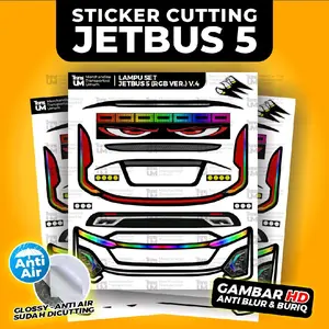 Sticker cutting lampu bis RKC Jetbus 5 - Jetbus 3 - Strobo