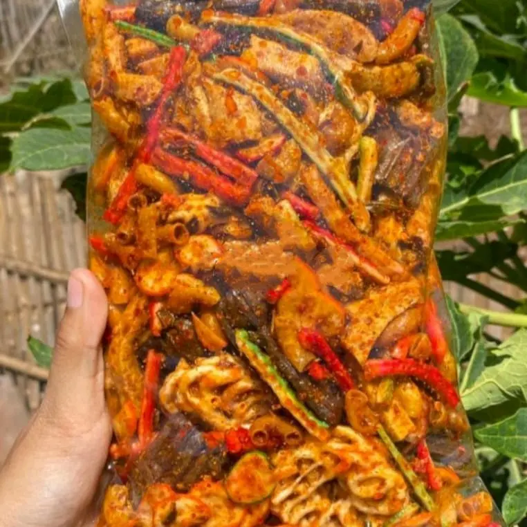 SEBLAK CAMPUR/MIX ANEKA KERUPUK SEBLAK JENGKOL/BETON/PEDO/BASRENG neto 500gram Pedas Snack 0