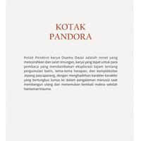 Gambar Basabasi - Kotak Pandora (Sebuah Novel Klasik) - Osamu Dazai dari BASABASI GROUP Kab. Bantul 4 Tokopedia