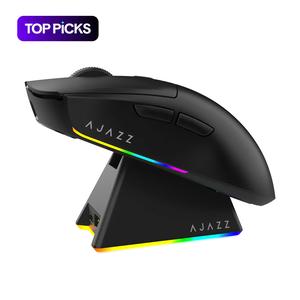 AJAZZ AJ139 V2 MCワイヤレスマウス 新型PAW3311センサー 低遅延タイモード UBS-C+2.4G+BT 高端ワイヤレス充電ベース 軽量66g 1Kリターレート ゲーミングマウス 500mA長時間バッテリー寿命 多システム対応 e-sportsゲームやオフィス作業に最適