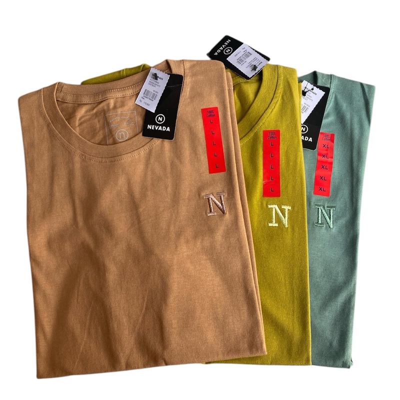 Kaos Polos  Dewasa nvd logo bordir atasan baju pria dan wanita bahan katun 24s tebal keren 0