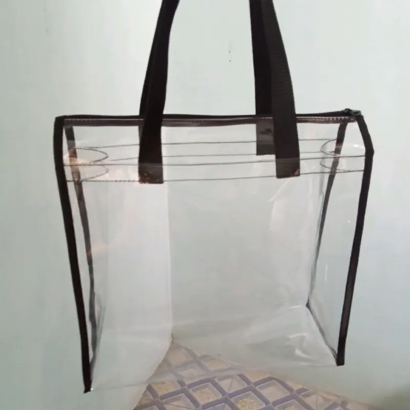tote bag transparant tas kerja transparant Wanita 2