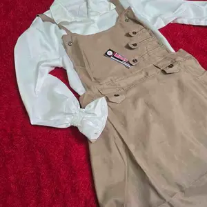 Overall kenanga remaja dewasa / overall kancing / pakaian muslim wanita / atasan baju kodok bahan moscrepe