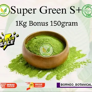 bubuk minuman hijau 1Kg bonus 150gr Unflavored Refill Pouch Tea