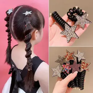Ikat Rambut Spiral Bintang Anak dan Dewasa Gelang Rambut Cantik