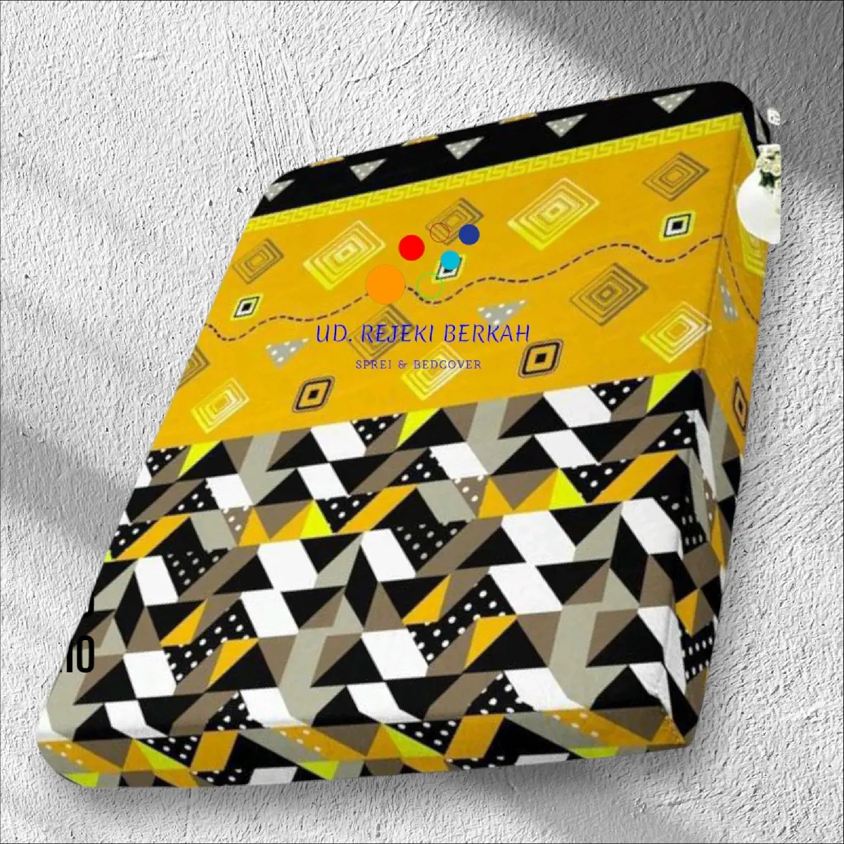 Sarung Kasur Busa Resleting Bunga Polyester Non Bedcover Non Bantal Guling Aneka Ukuran 70-200 - Kain