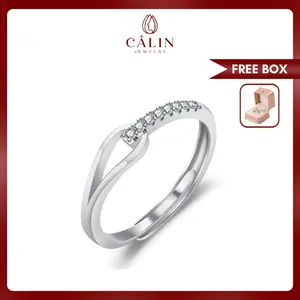 LAURENCE | Adjustable Cubic Zirconia Ring - Cincin Telunjuk Permata Premium Wanita Pasangan Nikah (C0032)