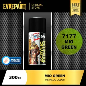 Pilok Pilok Acrylic Shogun Z Cat Semprot Akrilik Warna Metalik Mio Green 7177 300 CC