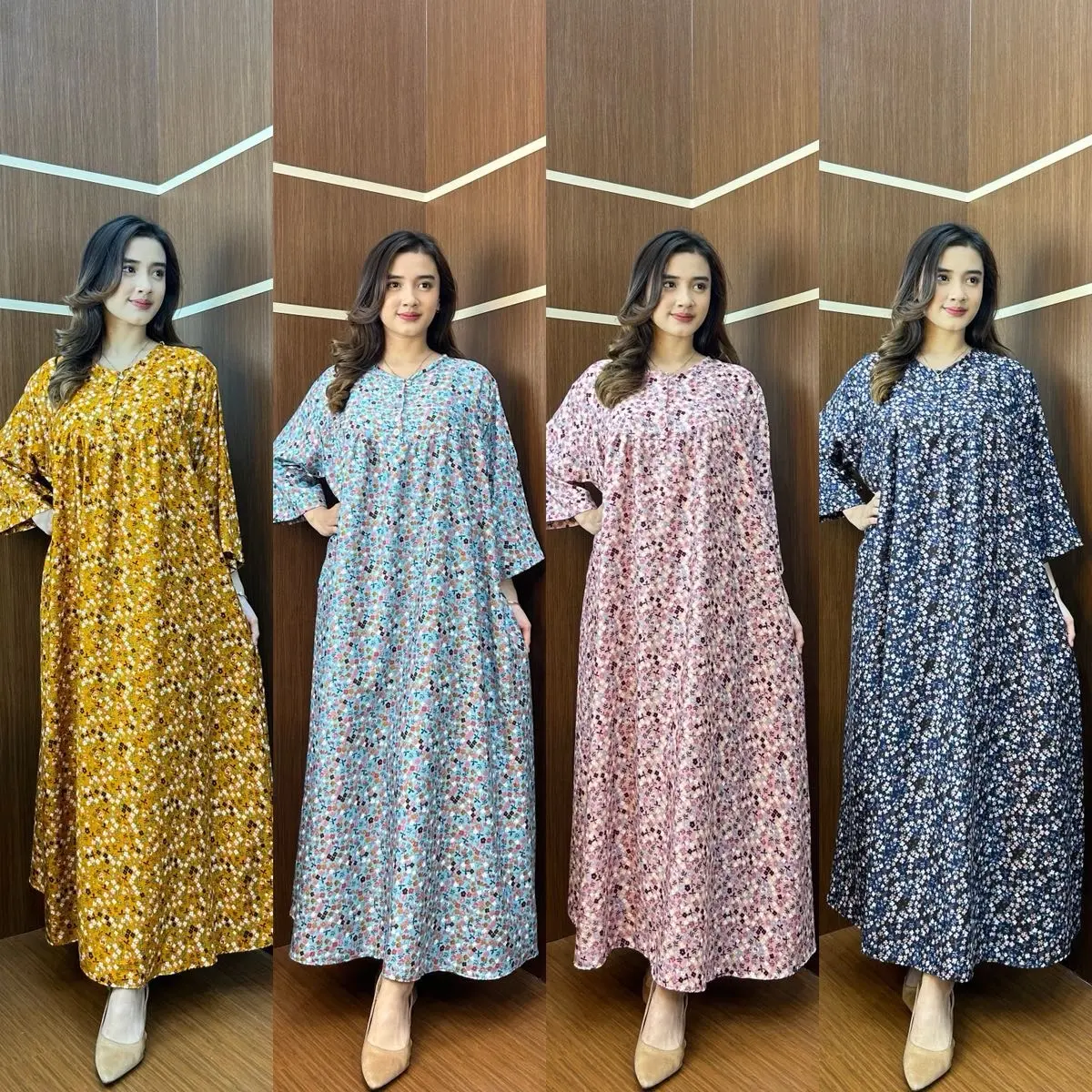Calla Midi Dress By Permata Collection/ Dress midi/ Dress Kekinian/ Dress Rayon Premium Casual Wanita