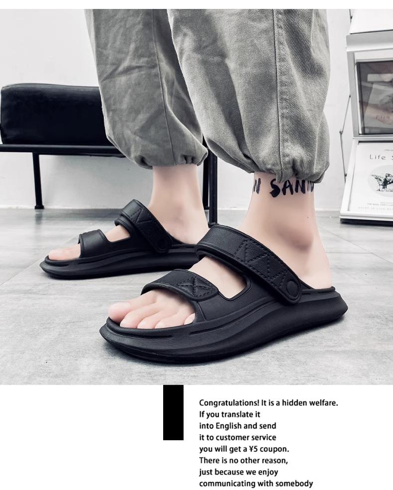 Product Introduction of GRIT EVA Pria Mens Sandals Flat Indoor Beach Shoes Fashion Breathable Non Slip Casual Sports Summer Rubber 2024 Size 40-44 Sendal 8