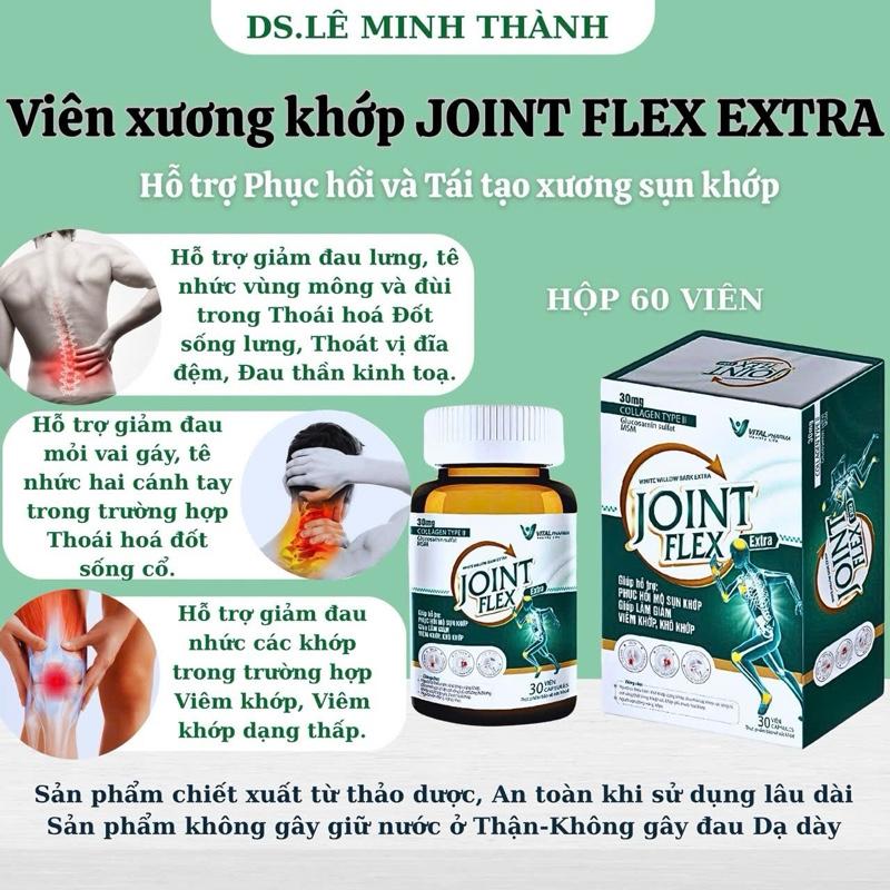 Viên Xương khớp Glucosamine JOINT FLEX EXTRA Hỗ trợ Giảm đau nhức xương khớp Viêm khớp dạng thấp thần kinh toạ Hộp 60 viên