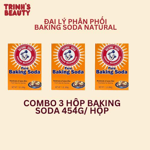Combo Bột đa năng Baking Soda bột nở rửa rau làm đẹp USA 454g Hạn sử dụng 2027