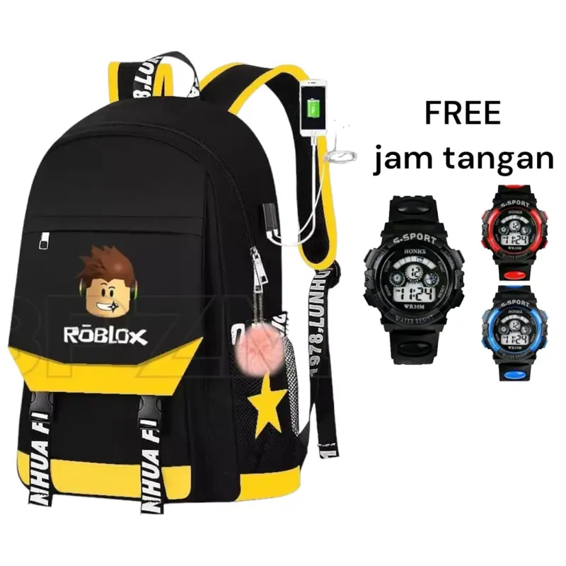 Roblox Tas Ransel Anak Sekolah Gaming Pria Wanita Tk Sd Bisa Bayar Ditempat ( COD ) Kualitas Tinggi Kualitas Tinggi 2
