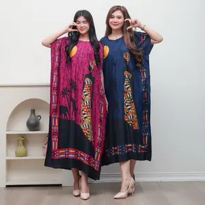 ￼Daster Lowo Motif African Sunset | Baju Santai Kekinian Motif Jerapah & Gajah