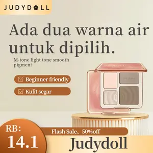 【Buy One Get One Free】 [BEST SELLER] Judydoll Highlight & Contour Palette Highlight dan contour yang natural -Shading Powder cool tone untuk hidung dan Tekstur tidak lengket dan tahan lama XJKBJ