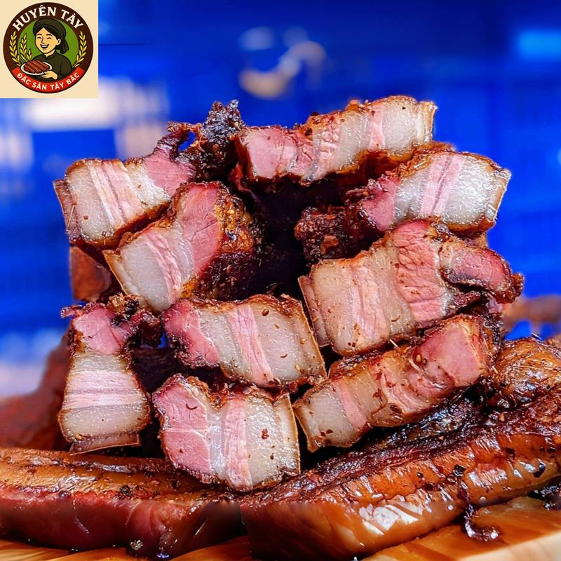  Thịt Ba Chỉ Heo Gác Bếp Ngon Chuẩn Tây Bắc 500G - Đặc Sản Truyền Thống Vùng Núi Vị Đậm Đà Thơm Nồng 