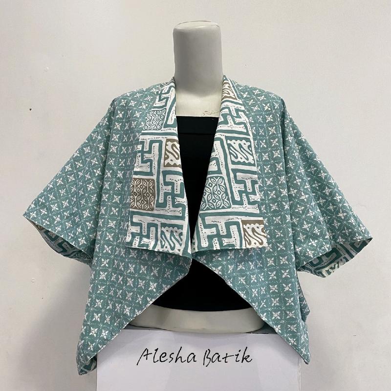BOLERO KELELAWAR KOTAK //BOLAK BALIK DUA MOTIF//BOLERO MODERENBatik Wanita 0