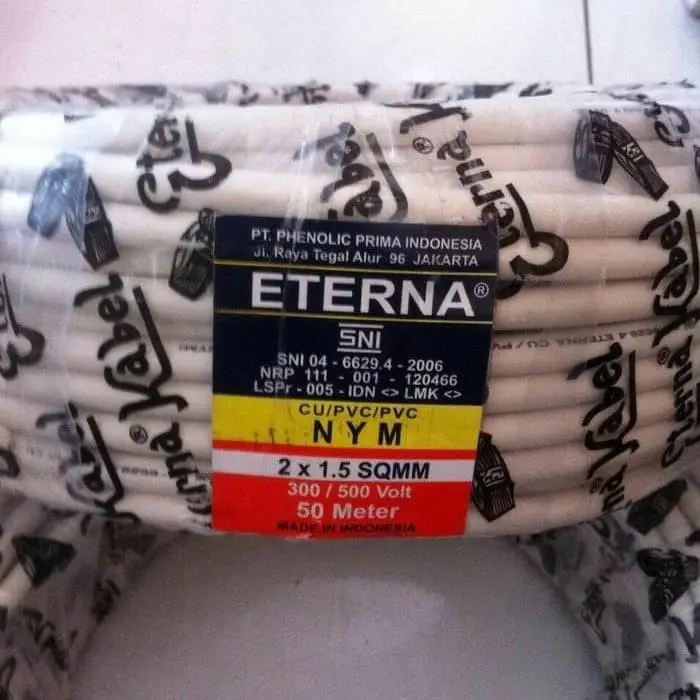 Kabel Listrik Eterna NYM 2x1.5 PART SRIKANDI COOL