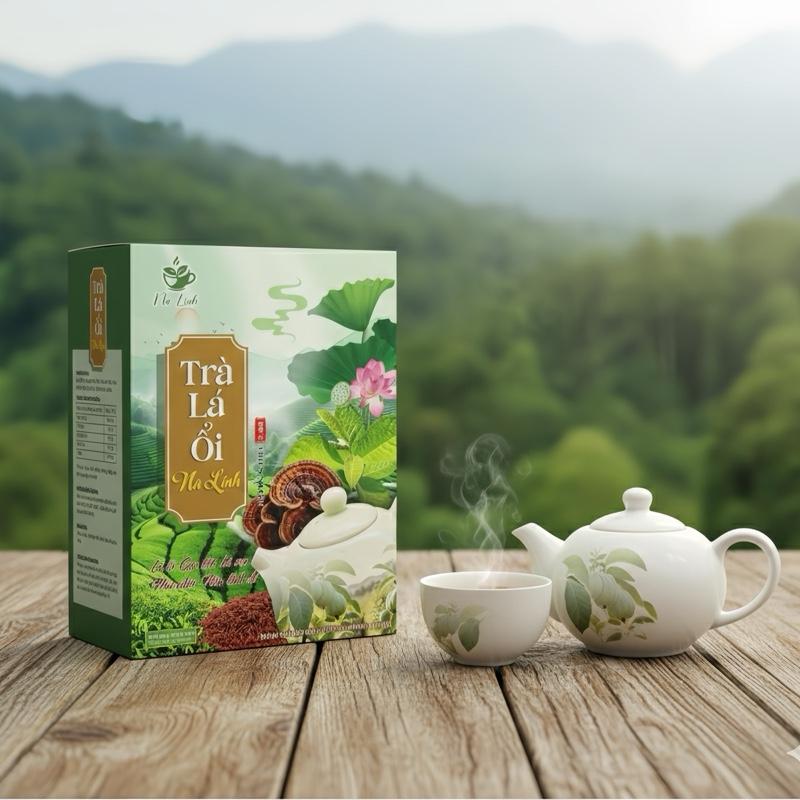 30 túi Trà Lá Ổi G.c Na Linh Mua 2 hộp tặng 1 Lá Ổi ,Lá Sen Gạo Lứt ,Cỏ Ngọt Nấm Linh Chi