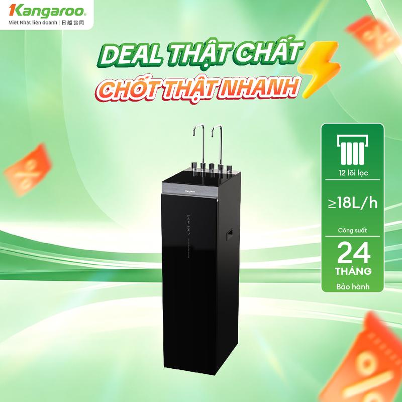 KG12A6 Máy lọc nước RO nóng nguội lạnh Hydrogen Kangaroo Sumire KG12A6 -12 lõi lọc tiên tiến, hiện đại